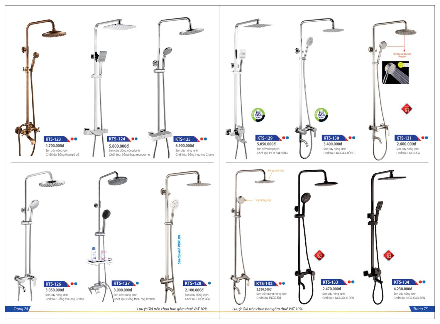 Thiết bị vệ sinh KATASA Catalogue và Bảng giá mới nhất /Page 